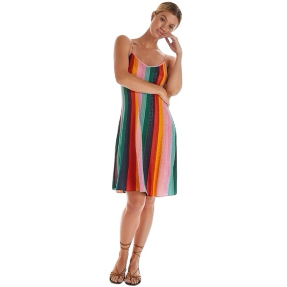 FARM RIO X ANTHROPOLOGIE | Mini Crochet Dress‎ in Rainbow Size Small